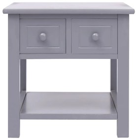 Mesa de apoio 40x40x40 cm madeira de paulownia cinzento