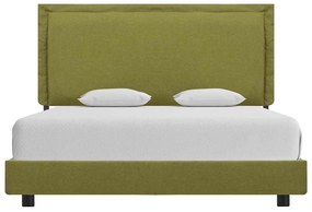 Estrutura para cama sem colchão 135x190 cm tecido verde