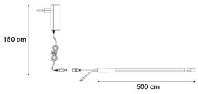 Fita LED regulável 5 metros RGBW 20W 1600LM 3000K Design