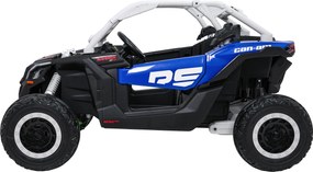 Buggy elétrico para Crianças 24V, 4x4 Maverick Turbo RR Buggy, Rodas de EVA, Banco de couro sintetico Azul - Cinzento