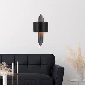 Aplique de Parede 620 – Preto – 75 x 10 x 22 cm