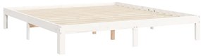 Estrutura cama Super King Size c/ cabeceira madeira branco