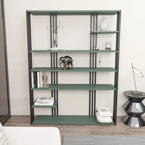 Estante Jenny – Verde/Preto – 120x160x29,6 cm
