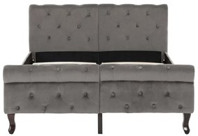 Estrutura de cama 120x200 cm veludo cinzento