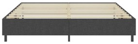 Cama boxspring 200x200 cm tecido cinzento