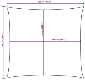 Para-sol estilo vela tecido oxford quadrado 5x5 m bege