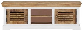 Móvel de TV 118x30x40 cm madeira de mangueira maciça