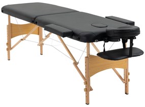 HOMCOM Marquesa de Massagem Dobrável Marquesa com Altura Ajustável 61-88 cm Desenho Ergonómico Fácil de Transportar 185x60 cm Preto | Aosom Portugal