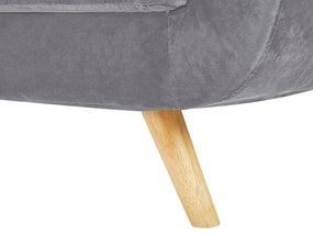 Capa de poltrona de veludo cinzento BERNES Beliani