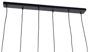 Moderne hanglamp zwart 6-lichts - Stream Moderno