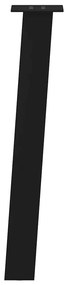 Pés de mesa de console 4 peças, preto, 72 cm, aço