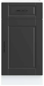 Armário base de cozinha Porto derivados de madeira preto