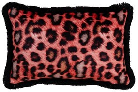 Almofada Laranja Leopardo 45 x 30 cm