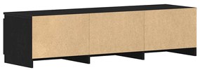 Móvel de TV 140x40x36 cm derivados de madeira carvalho preto