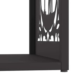 Suporte para lenha 40x40x40 cm aço laminado a frio preto