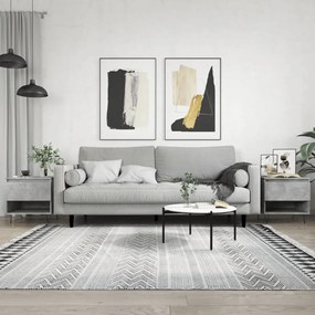 vidaXL Mesas de centro 2 pcs 50x46x50 cm deriv. madeira cinza-cimento