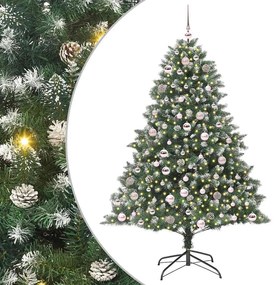 vidaXL Árvore de Natal Artificial Verde 180 cm PVC, Plástico e Aço