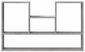 Prateleira parede 36x16x90cm derivados madeira cinzento cimento