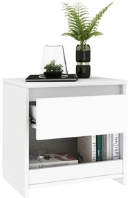 Mesa de cabeceira 40x30x39 cm contraplacado branco