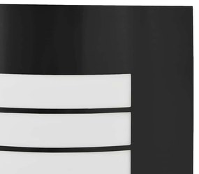 Luz de Parede Externa 2 pcs Preta Aço Inoxidável IP44