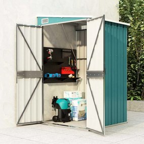 vidaXL Abrigo suspenso p/ jardim 118x100x178 cm aço galvanizado verde