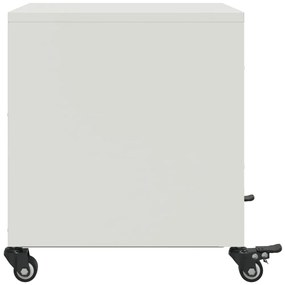 Mesa de cabeceira 36x39x43,5 cm aço branco