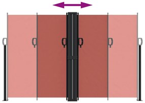 Toldo lateral retrátil 160x600 cm terracota