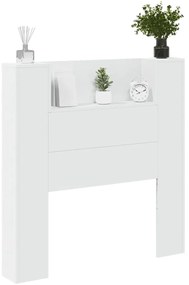 Armário de cabeceira com luzes LED 100x16,5x103,5 cm branco