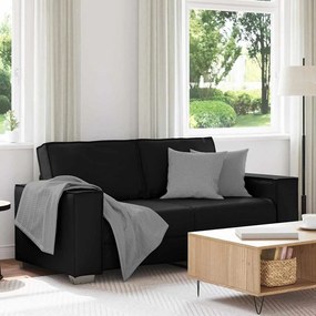 Sofá Loveseat vidaXL Preto 140 cm em Couro Sintético