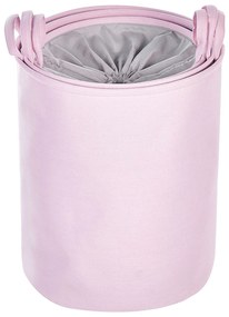 Conjunto de 3 cestos em tecido de poliéster rosa ARCHA Beliani