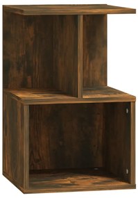Mesa cabeceira 2pcs 35x35x55cm derivado madeira carvalho fumado