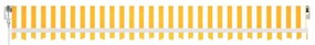 Toldo retrátil automático 500x350 cm amarelo e branco