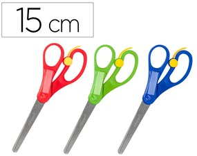 Tesoura Escolar 15 cm com Recorte para Facilitar o Corte Unidade