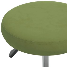 Cadeira de escritório giratória veludo verde-claro