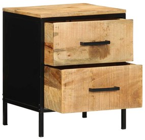 Gabinetes de Canto 2 pcs 40x35x50 cm Madeira Sólida Rústica de Manguei