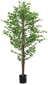 Planta de Ficus artificial 1260 folhas 200 cm verde
