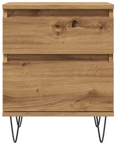 Mesa cabeceira 40x35x50 cm derivados madeira carvalho artisiano
