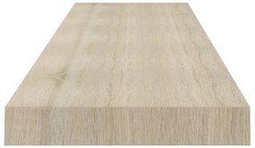 Prateleiras parede suspensas 4 pcs 120x23,5x3,8cm MDF carvalho
