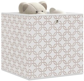 vidaXL Caixas de arrumação dobráveis 10 pcs 32x32x32 cm TNT creme