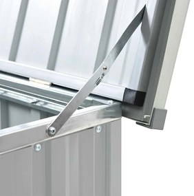 Caixa de arrumação para jardim 171x99x93 cm cinzento