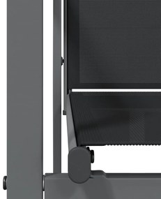 3 pcs conjunto de jantar para jardim textilene e aço preto