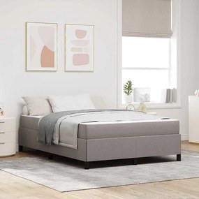 vidaXL Cama Box Cinzento-acastanhado 160 x 200 cm tecido