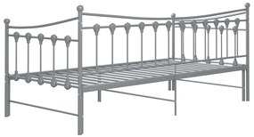 Estrutura sofá-cama de puxar 90x200 cm metal cinzento