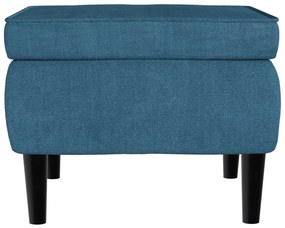Banco com pernas de madeira veludo azul