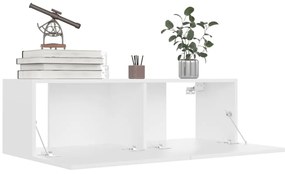 8 pcs conjunto de móveis de TV derivados de madeira branco