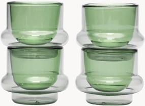 Chávenas de café expresso em vidro borossilicato artesanais Bump, conjunto de 4