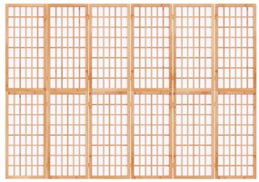 Biombo dobrável com 6 painéis estilo japonês 240x170 cm
