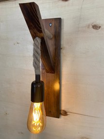 Candeeiro de Parede Ahsap – Nogueira – 23 x 9 x 45 cm