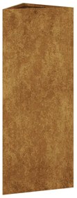 Vaso/floreira de jardim 30x26x75 cm aço corten