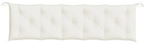 Almofadões banco jardim 2pcs 180x50x7cm mesclado tecido creme